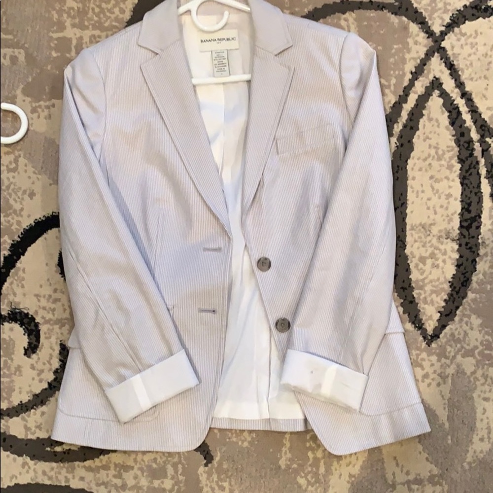Womens banana republic blazer striped size 4